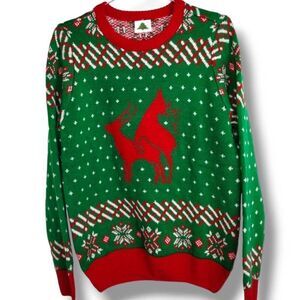 Oh My Sweater Unisex Sz Medium Christmas Ugly‎ Vacation Reindeer Mating